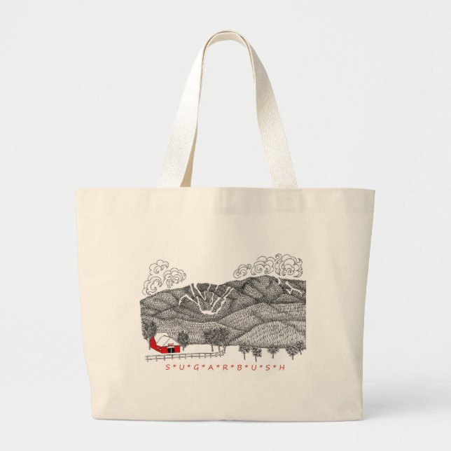 Grand Tote Bag Toile Fourre-tout avec les options nommées (Devant)