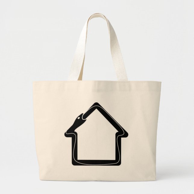 Grand Tote Bag Toile Fourre-tout d'administration de récupération (Devant)