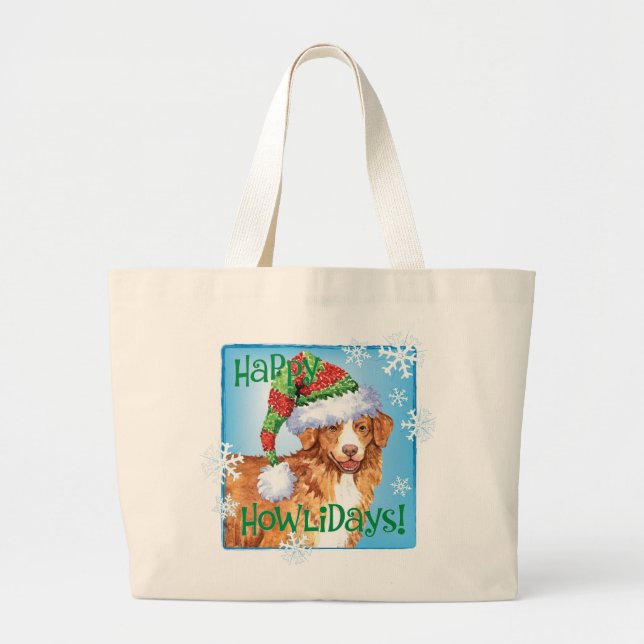 Grand Tote Bag Toller heureux de Howliday (Devant)