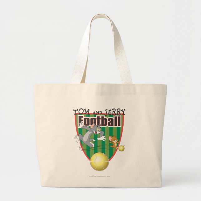 Grand Tote Bag Tom and Jerry Soccer (Football) 6 (Devant)