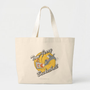 Grand Tote Bag Tom et basket-ball 2 de Jerry