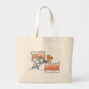 Grand Tote Bag Tom et basket-ball 3 de Jerry