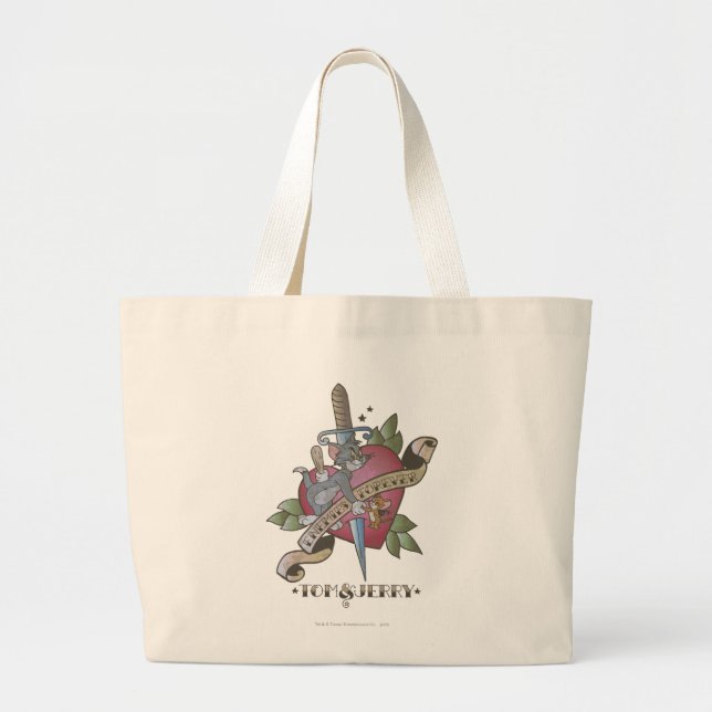 Grand Tote Bag Tom et Jerry Ennemies pour toujours 2 (Devant)