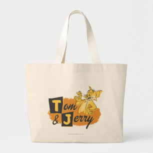 Grand Tote Bag Tom et Jerry Mouse en Paw Logo