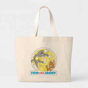 Grand Tote Bag Tom et le football de Jerry (le football) 8