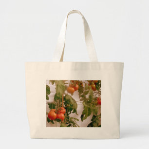 Grand Tote Bag Tomates Sur La Vigne