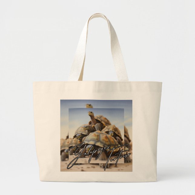 Grand Tote Bag Tortoise des Galapagos (Devant)