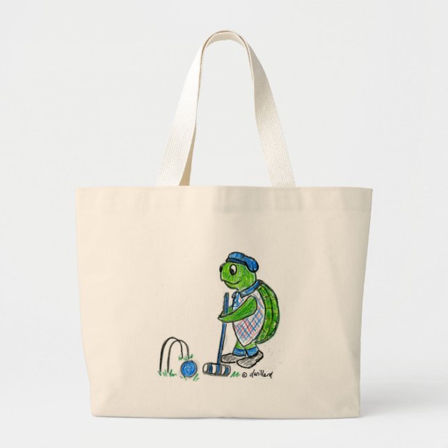 Grand Tote Bag Tortue de croquet (Devant)