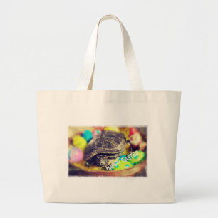 Grand Tote Bag Tortue de Pâques