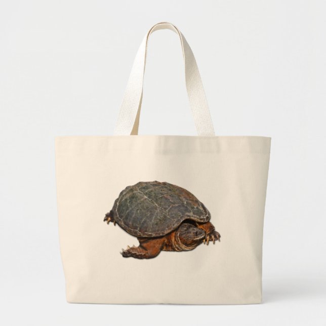 Grand Tote Bag Tortue serpentine Terrapin-lover Cadeau (Devant)