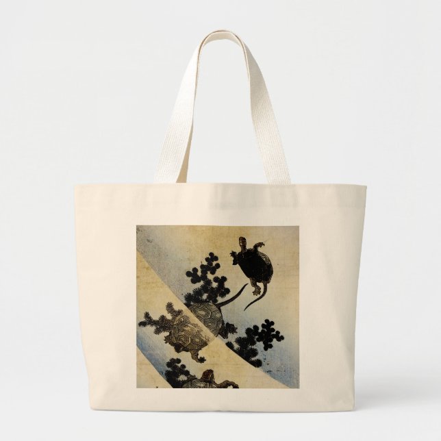 Grand Tote Bag Tortues de natation (Devant)