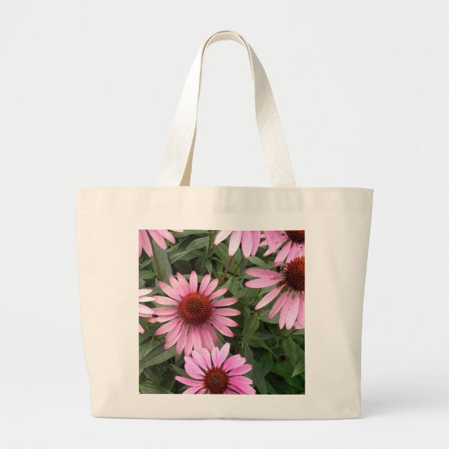 Grand Tote Bag Tote fleur de cone Echinacea  (Devant)