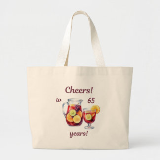 Grand Tote Bag Tote personnalisé Cheers Age personnalisé Sangria