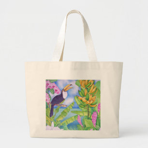 Grand Tote Bag Toucan brésilien en Amazone