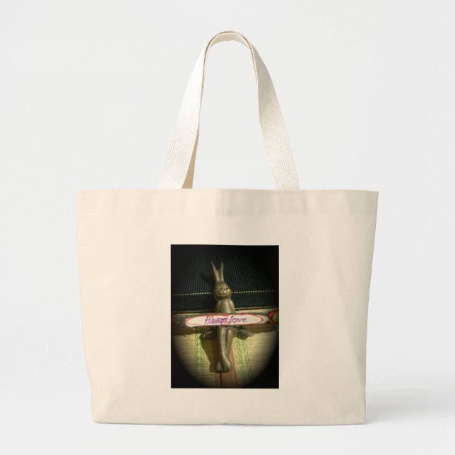 Grand Tote Bag Toujours Aimer Inspirational Rabbit Art Design d'i (Devant)