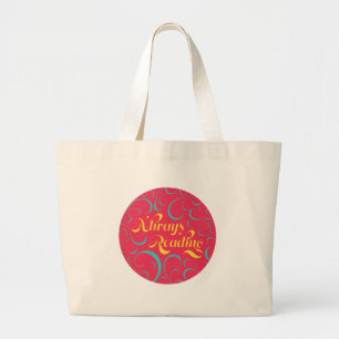 Grand Tote Bag Toujours lire   Bleu rose vif Jaune & Fils