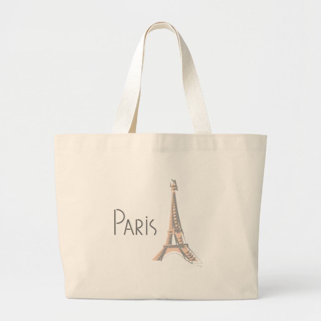Grand Tote Bag Tour Eiffel Abstraite de PARIS (Devant)