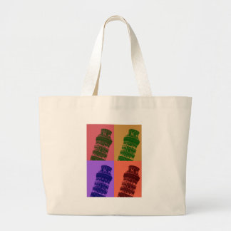 Grand Tote Bag Tour penchée de Pise Pop Art