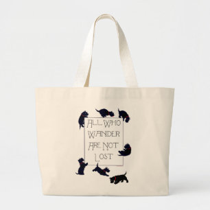 Grand Tote Bag Tous ceux qui errent. . . Scotties, aussi !