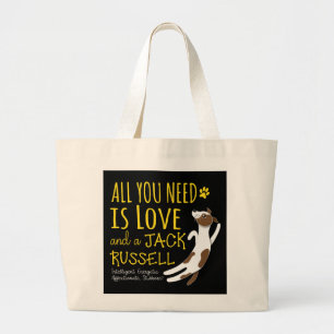 Grand Tote Bag Tout ce dont vous avez besoin, c'est d'amour et de
