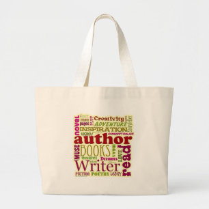 Grand Tote Bag Tout sur les auteurs Motif de l'auteur amusant
