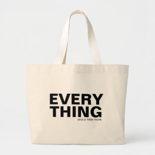 Grand Tote Bag TOUT + un peu plus   Lar minimaliste moderne