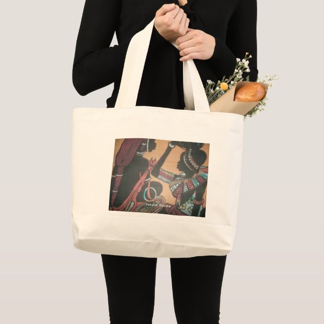 Grand Tote Bag Tradition et culture Masaï Design Motif d'art (Devant (produit))
