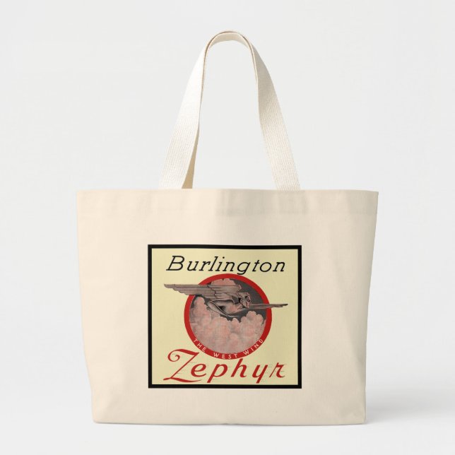 Grand Tote Bag Train Burlington Zephyr (Devant)