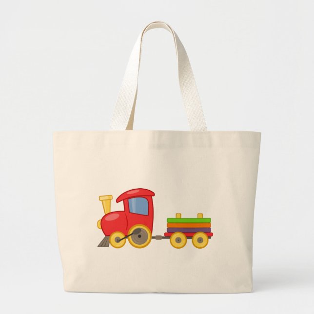 Grand Tote Bag Train de bande dessinée (Devant)