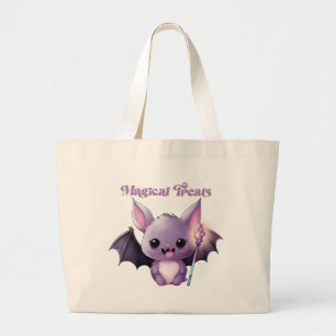 Grand Tote Bag Traitements magiques avec Bats mignons