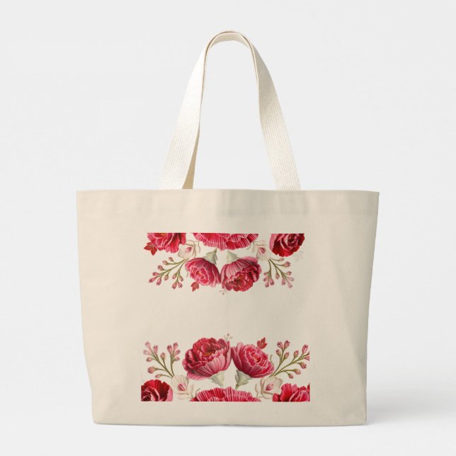 Grand Tote Bag Transporter Grace en pleine floraison Fleur de nai (Dos)