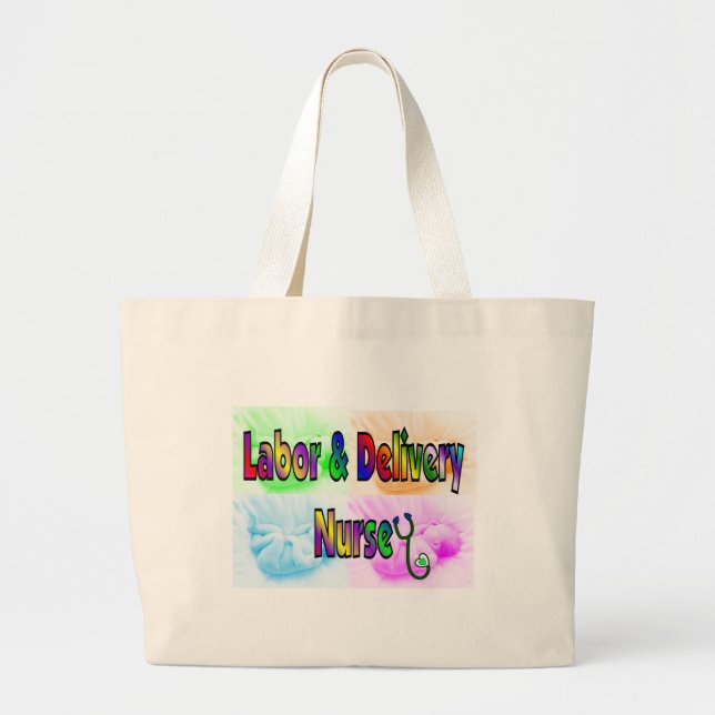 Grand Tote Bag Travail et infirmière de la livraison (Devant)