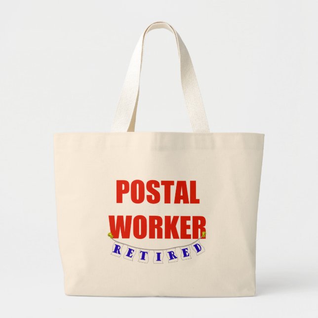 GRAND TOTE BAG TRAVAILLEUR POSTAL RETRAITÉ (Devant)