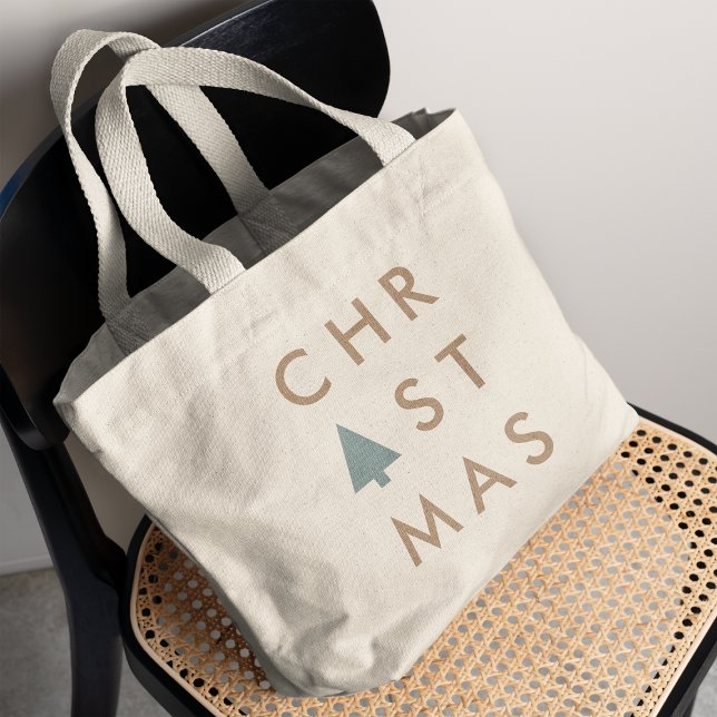 Grand Tote Bag Tree de Christmas | Minimum Scandinavian (Créateur téléchargé)
