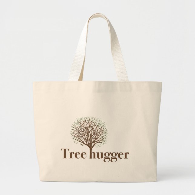 Grand Tote Bag Tree Hugger w/ tree illustration (Devant)