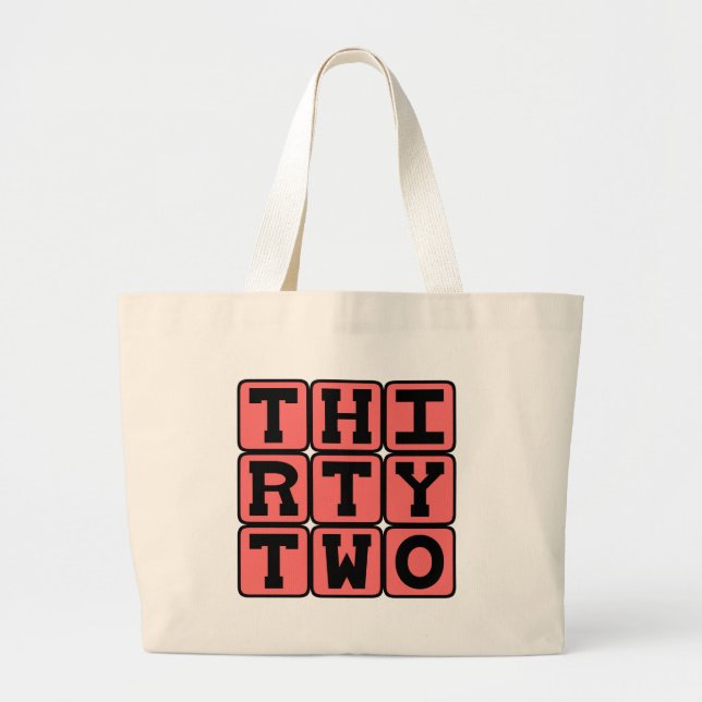 Grand Tote Bag Trente Deux, Numéro 32 (Devant)