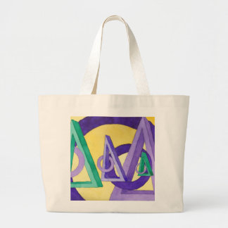 Grand Tote Bag Triangles Abstraits