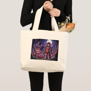 Grand Tote Bag Trick ou traiter Halloween Zombies distribuer le c