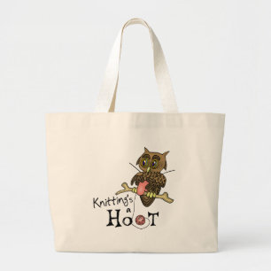 Grand Tote Bag Tricot de chouette