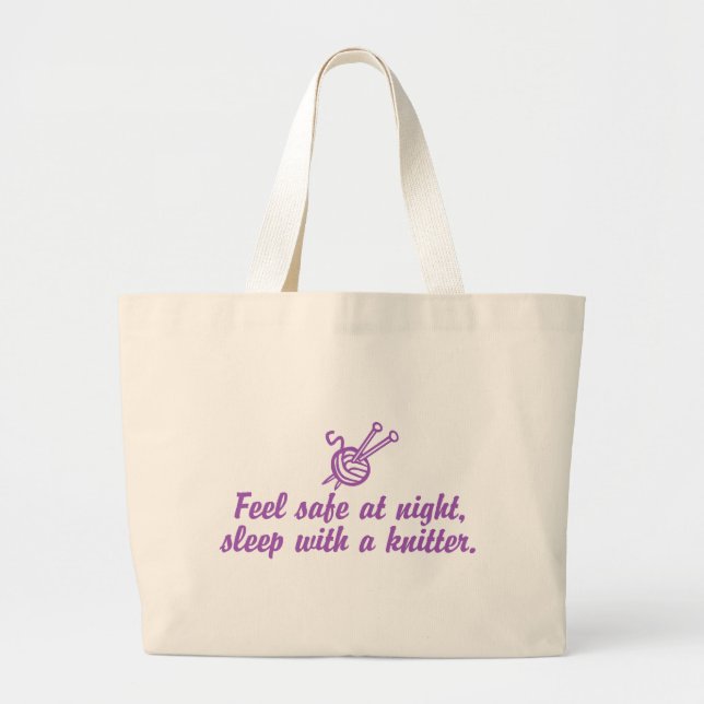 Grand Tote Bag Tricot drôle (Devant)