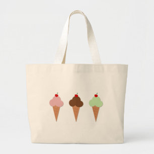 Grand Tote Bag Trio de crème glacée