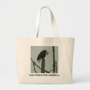 GRAND TOTE BAG TRISTE HEURE POUR L'AMÉRIQUE.