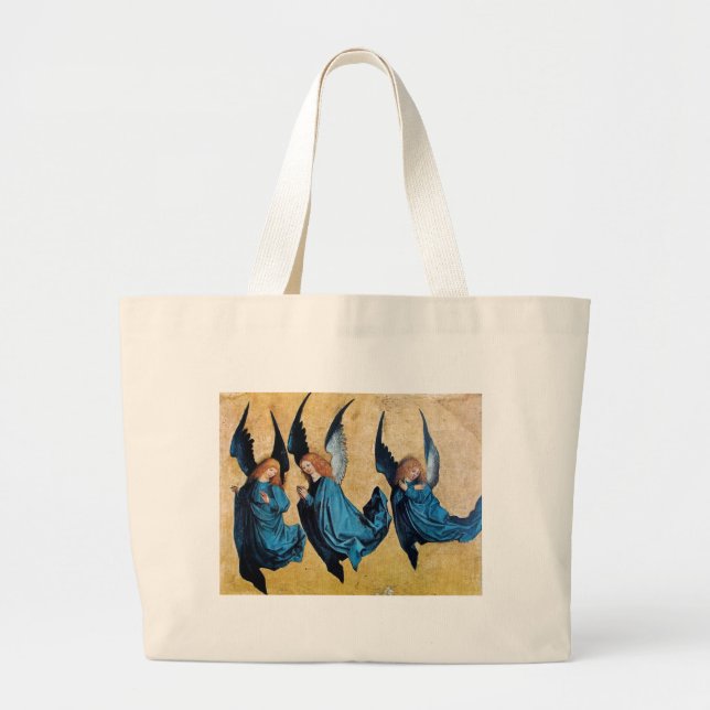 GRAND TOTE BAG TROIS ANGES EN BLEU (Devant)