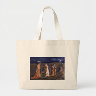 Grand Tote Bag Trois hommes sages Après la marche du roi Bethléem
