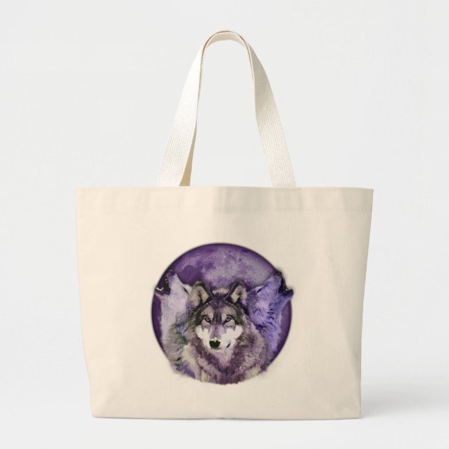 Grand Tote Bag Trois loups (Devant)