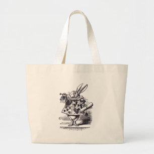 Grand Tote Bag Trompette blanche de lapin