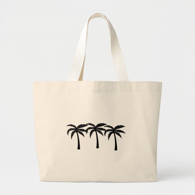 Grand Tote Bag Tropical Palm Trees (Devant)