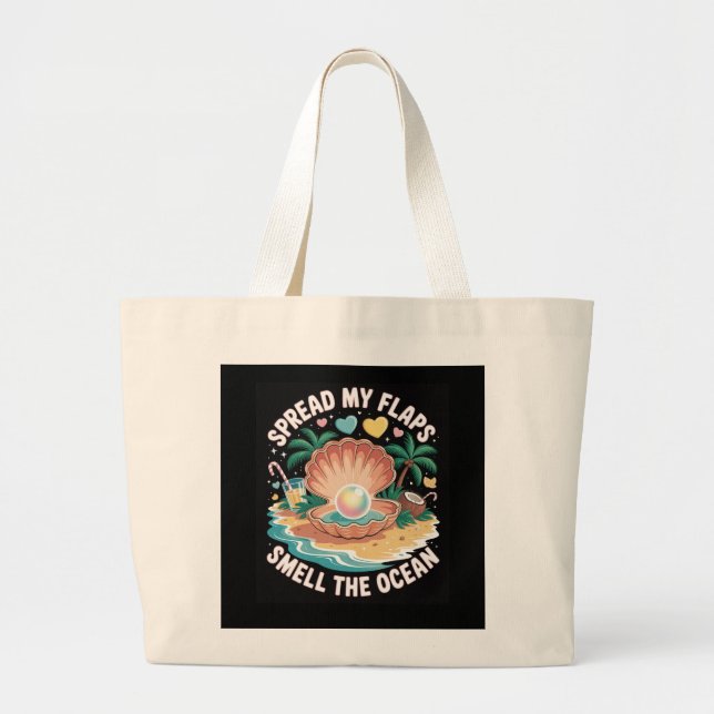 Grand Tote Bag Tropical Tease  Spread My Flaps, Smell the Ocean  (Devant)
