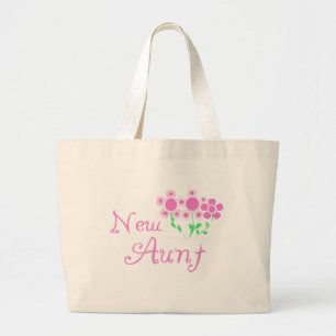 Grand Tote Bag Tshirts et cadeaux de la nouvelle tante rose Fleur