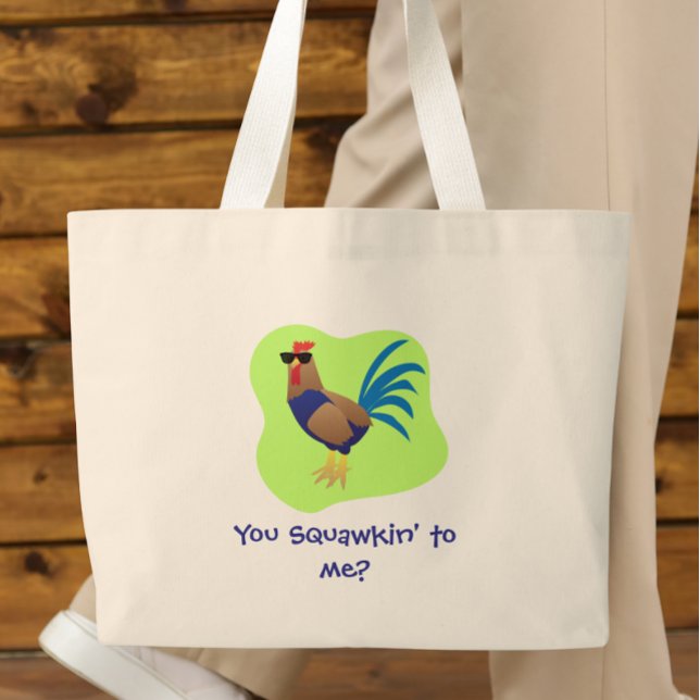 Grand Tote Bag Tu me hurles dessus (Créateur téléchargé)